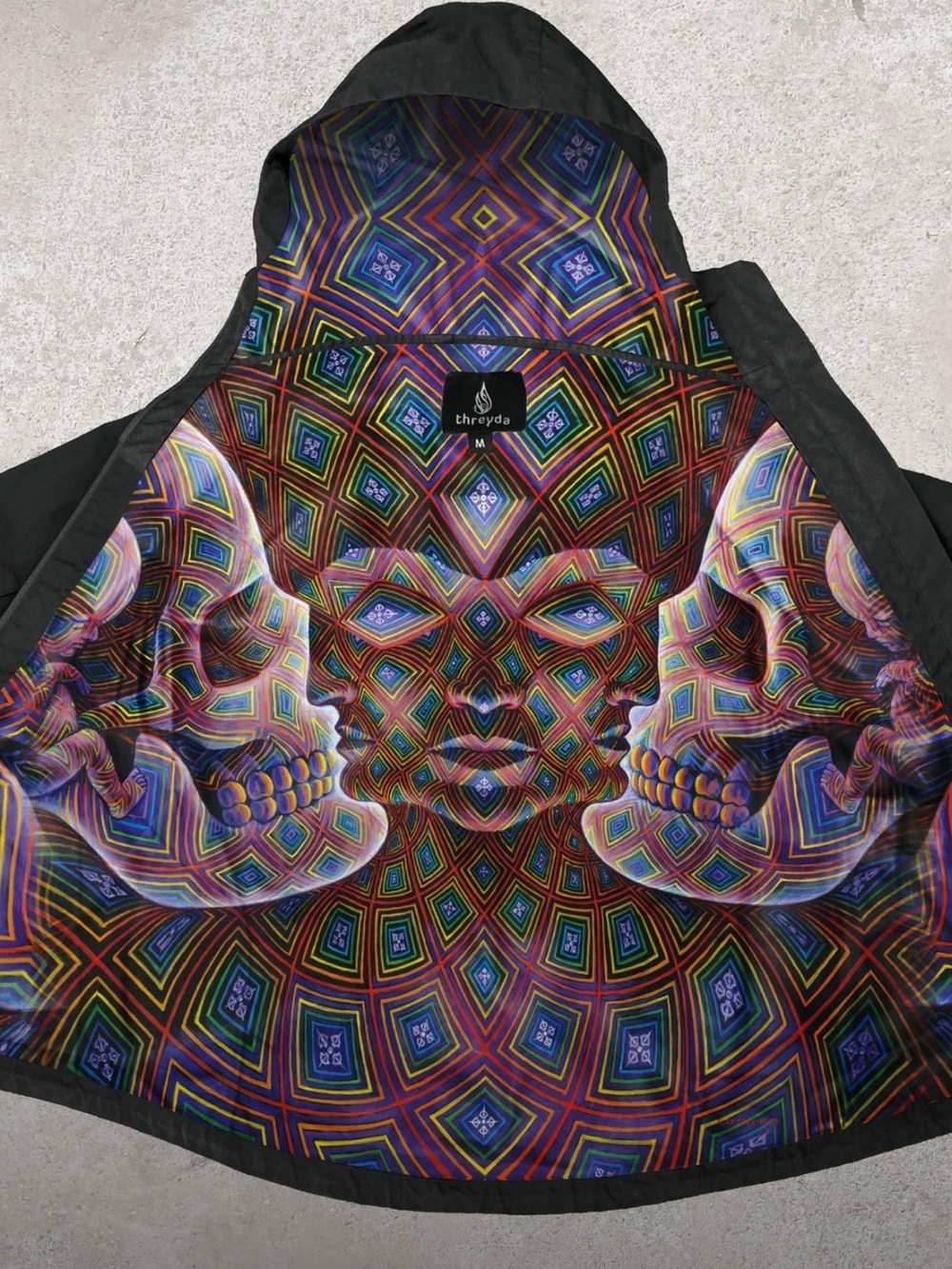 Limited Edition TOOL / Vajra Being Obsidian Jacket by Alex Grey - Medium